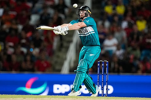 Glenn Phillips bats against West Indies